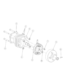 Brake Motor Mount And Hub Diagram and Parts List for M60-KH (53AB5BDX150-27-HP)(2003) Cub Cadet Lawn Tractor